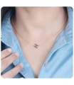 Silver Initial Letter Necklace H SPE-5548